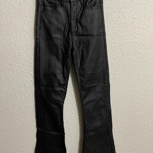 Luna Faux leather flare jeans